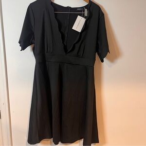 BloomChic black fit and flare dress size 14